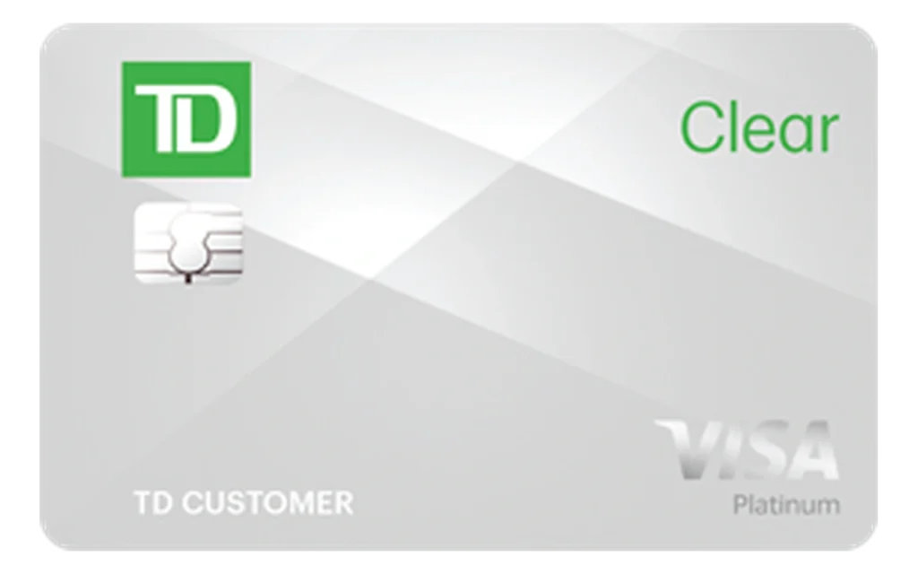 TD Clear Visa Platinum - $2,000 Credit Limit credit card