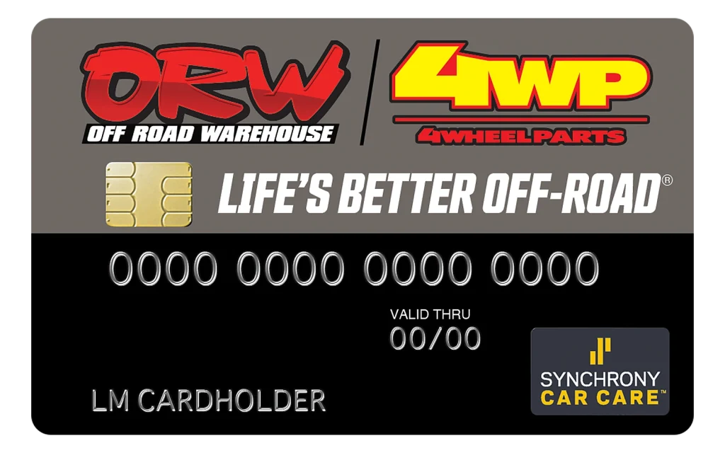 4 Wheel Parts Credit Card credit card