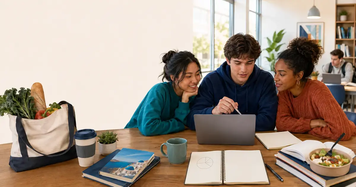 College student comparing credit card options for 2026